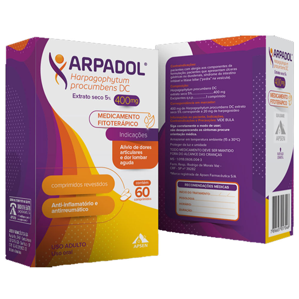 Arpadol 400mg c/ 60 Comprimidos